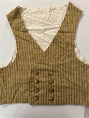 Chaleco Disfraz Rayas Doble Pecho Hecho en Casa Unisex Talla Mediana Steampunk Foto 1 de 4