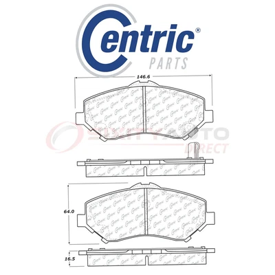 Centric Fleet Disc Brake Pads w Hardware for 2009-2014 Volkswagen Routan mm Foto 1 de 4