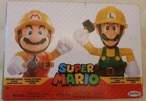 Super Mario Builder Mario and Luigi Jakks Figures Double Pack - Picture 1 of 10