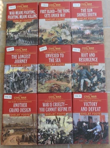 Lot Of 9 Volume Set, The Civil War a Narrative by Shelby Foote, Brand New - Picture 1 of 3