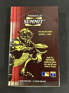 1996 Pinnacle Summit Baseball Hobby Box 18 Packs - Picture 1 of 7