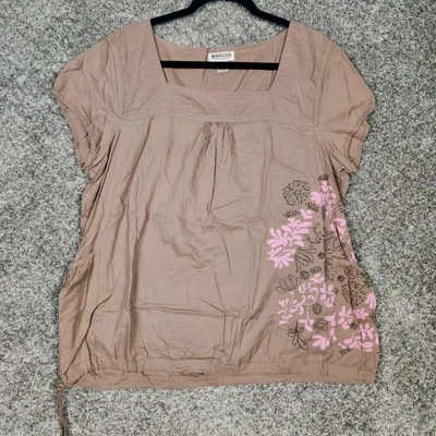 Magellan Ropa Deportiva Top Algodón Ligero Mujer XXL Marrón Rosa Floral Bolsillos Nuevo sin Etiquetas Foto 1 de 4