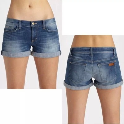 Pantalones cortos de mezclilla Joe's Jeans para mujer 27 azules tiro bajo algodón Allison dobladillo enrollado Foto 1 de 4