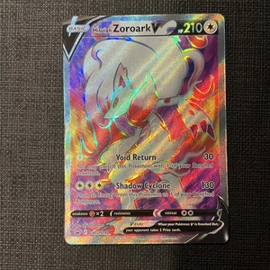 Pokemon Hisuian Zoroark V SWSH297 Black Star Promo Full Art Holo casi nuevo - Imagen 1 de 2