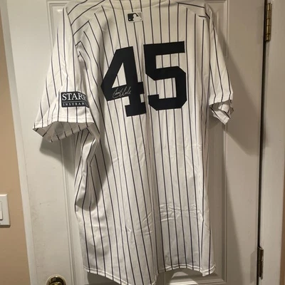 Auténtica camiseta local firmada por los Yankees de Nueva York Nike Gerrit Cole fanáticos y MLB Foto 1 de 4