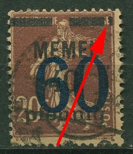 Área de Memel 1921 sello con error de impresión 35 IV sellado - Imagen 1 de 1