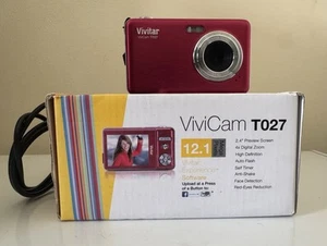 Vivitar Vivicam T027 Digital Camera 12.1MP, X 4 Digital Zoom - Red - Picture 1 of 6