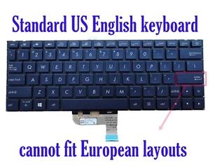 US Blue Backlit keyboard for Asus UX333FA UX333FN 0KNB0-1628US00 - Picture 1 of 1