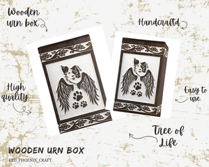 Handgefertigte Palisanderurne für menschliche Asche - Erwachsener Lebensbaum Holzurnen Handarbeit - Bild 1 von 7