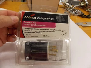New Cooper Wiring L6-20P Generator Plug 20A 250V 2 Pole 3 Wire Twist Lock B6 - Picture 1 of 4