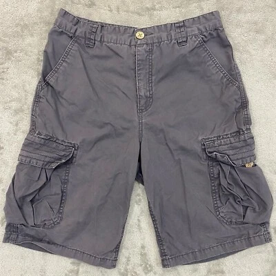 Shorts Lucky Brand meninos 16 jovens cinza carga clássico utilitário skate folgado anos 90 Y2K - Imagem 1 de 4