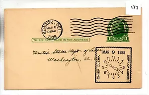 United States (177) Postal Stationery/Postcard 1938 - pmk Newark, Del. - Picture 1 of 1