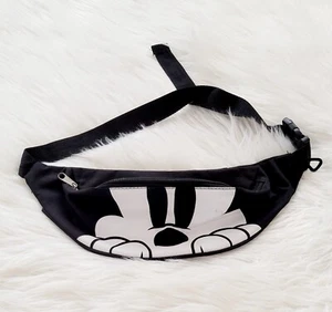 Mickey Mouse Hüfttasche Gesicht Disney Bauchtasche Gürteltasche Unisex schwarz Wanderreise - Bild 1 von 6