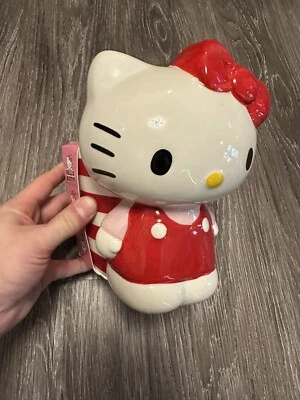 New Hello Kitty Red Ceramic Toilet Brush & Holder By Sanrio & Jay Franco - Image 1 of 4
