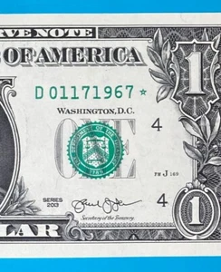January 17, 1967 : D 01171967 * BIRTHDAY Note $1 One Dollar Bill *Uncirculated* - Picture 1 of 3