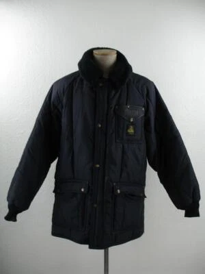 Men's XL Refrigiwear Iron-Tuff Siberian 0358R Navy Nylon Jacket Faux Fur Collar - Image 1 of 4