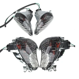 Front and Rear Turn Signal With Bulb Fit Suzuki 08-20 HAYABUSA GSX1300R Smoked - Picture 1 of 7