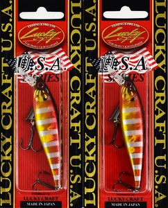 (LOT OF 2) LUCKY CRAFT POINTER 78SP 3/8OZ PT78SP-301 MAGMA HEAT UP GILL H2361 - Picture 1 of 2