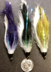 (2) DOLLY LLAMA FLIES. PICK COLOR. ARTICULATED STREAMERS. ALASKA, TROUT, BASS. - Picture 1 of 26