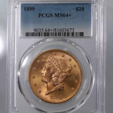 1899 Liberty $20 PCGS Certified MS64+ Cover