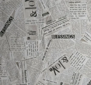 Windham Fabric Carrie Bloomston Newspaper NEWSPRINT # 36530 43"Wx3.5 Yards - Picture 1 of 15