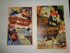 FLASH GORDON & FL's TRIP TO MARS 4 SCI-FI MOVIE POSTERS 11X17 NEW BUSTER CRABBE - Picture 1 of 3