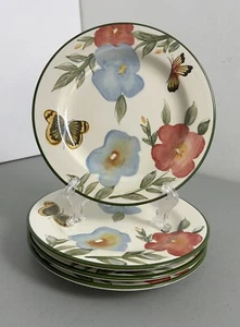 "4 placas Pfaltzgraff Studio de 8,5"" con patrón botánico de mariposa ¡Muy bonitas! - Imagen 1 de 9