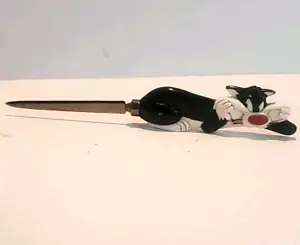 Raro Vintage Looney Tunes SYLVESTER THE CAT Apri lettere in resina 1996 - 9,5" - Foto 1 di 10