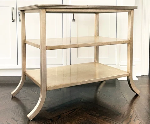 Custom Rose Tarlow Style French Three Tiered Table Cover