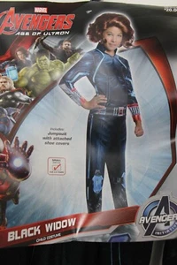 BLACK WIDOW GIRLS COSTUME Small 4-6 Avengers Superhero Cosplay Rubie's NEW - Picture 1 of 4