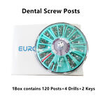 120/Box Dental Stainless Steel Conical Screw Post Root Canal Pin Drill CoreCrown