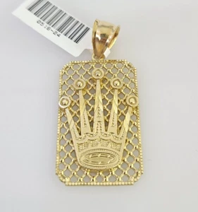 10k Crown Charm Pendant Men Women REAL 10Kt Yellow Gold Genuine. - Picture 1 of 5