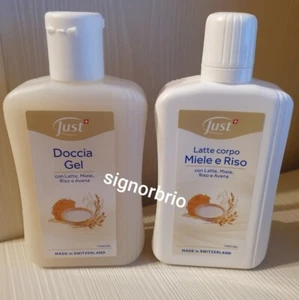 doccia gel just + latte miele riso avena corpo 250ml novità vendite speciali bio - Foto 1 di 1