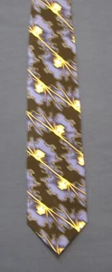 Grateful Dead Devil's Friend Krawatte 1. Set Seide gold schwarz silber auf grün - Bild 1 von 7