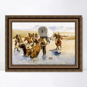 Lona enmarcada Estampado Giclee Los Emigrantes por Frederic Remington Arte de Pared - Imagen 1 de 16