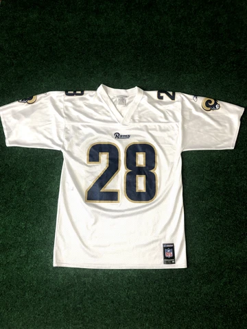 Reebok NFL Equip St Louis Rams #28 Marshall Faulk Authentic Jersey Mens Size Med Cover