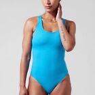 Athleta Women's Malibu One Piece Swimsuit Large Santorini Blue Retail $98