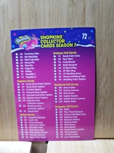 Shopkins🏆Season 7 #72 CHECKLIST Trading Card🏆FREE POST - Picture 1 of 1