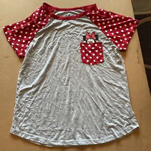 Disney Womens Minnie Mouse Peeking Out Fashion Junior Fashion T Shirt XL (15/17)