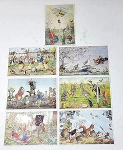 7 Antique 1930s Anthropomorphic Animals MOLLY BRETT Carnival Circus Lacrosse - Picture 1 of 11