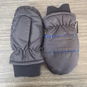 Little Girls Size 4-6 Winter Mittens Thinsulate 40 Gram Black Snow Gloves - Picture 1 of 6