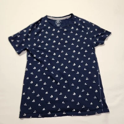 Cactus New York Mens Size Large Blue Sail Boats Short Sleeve Crew Neck Tee M4 - Image 1 of 4