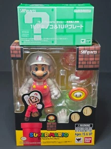 OPENED S.H.Figuarts Fire Mario Super Mario Bros. Bandai Action Figure and 1 Up - Picture 1 of 11
