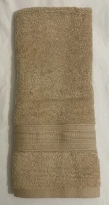 Broyhill Bathroom Hand Towel Tan 26” x 16” Textured NWT - Image 1 of 4