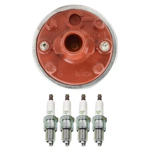 Bosch Ignition Coil NGK 4 V-Power Spark Plug Kit For Porsche 944 Base 2.5 L4 - Picture 1 of 1