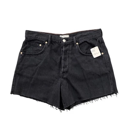 Pantalones Cortos Free People We The Free Ivy Tiro Medio Negros Denim Dobladillo Crudo Talla 31 Nuevos con Etiquetas Foto 1 de 4