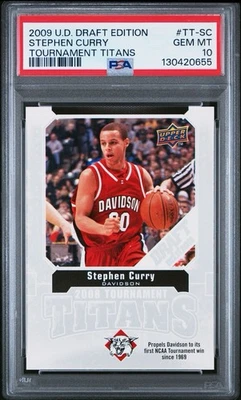 2009 Upper Deck Draft Edition Stephen Curry Tournament Titans Rookie PSA 10 - Image 1 of 2