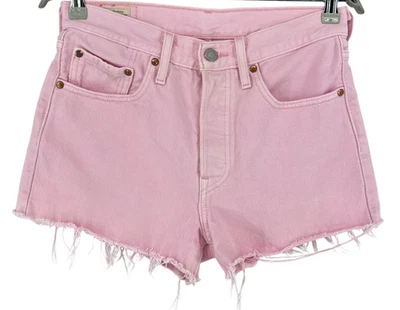 Pantalones cortos informales de mezclilla rosa talla W26 LEVI'S STRAUSS&CO 501 para mujer Foto 1 de 4