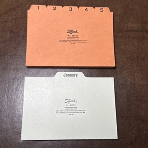 Smead Top Tab Monthly & Daily File Dividers 1/3 Tab blue 3x5 #521-12 & #625-31 - Picture 1 of 12