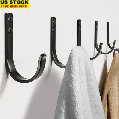 Stainless Aluminum Alloy Wall Mount Holder Towel Robe Purse Easy Install New - Image 1 of 4